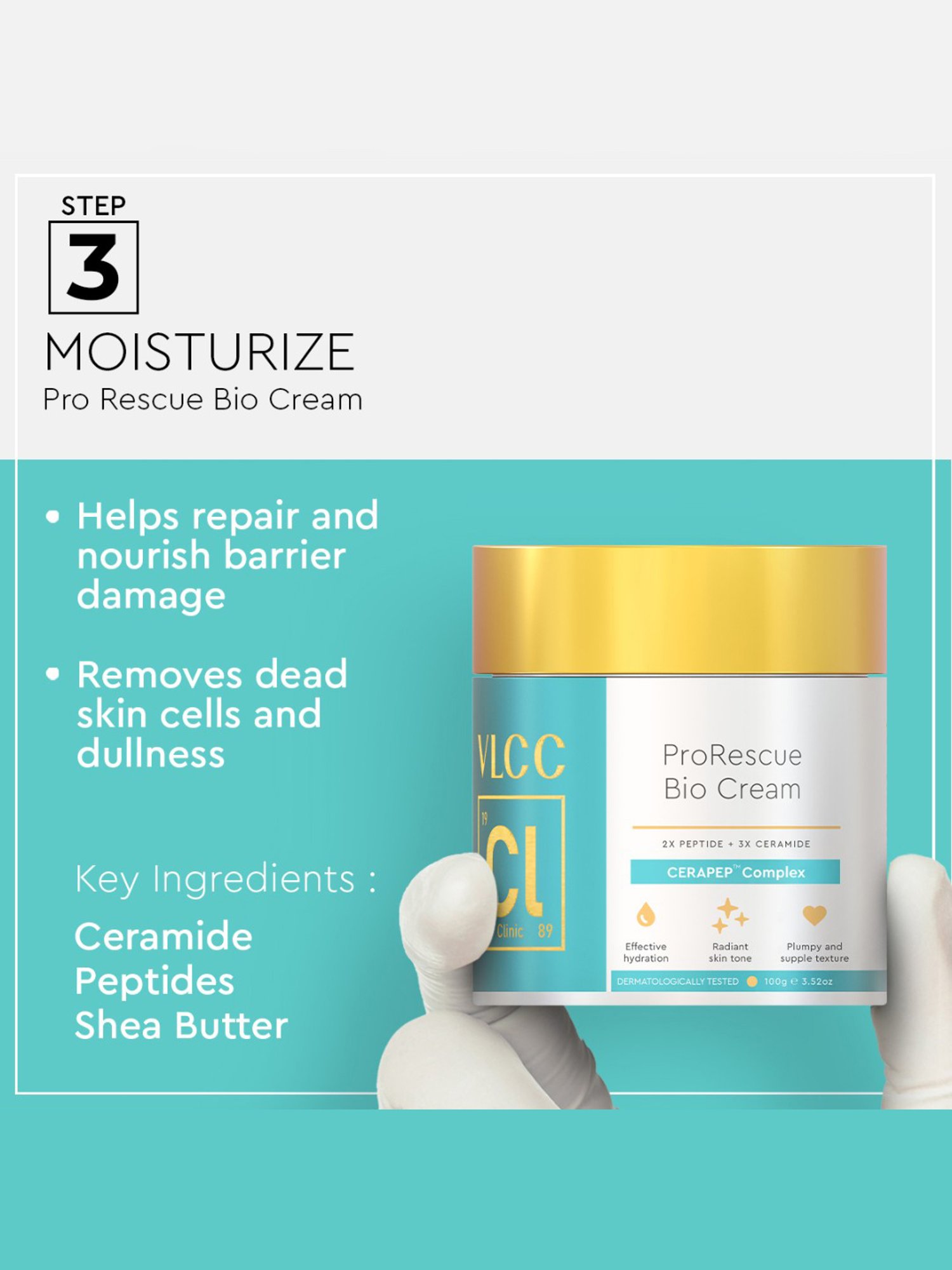 VLCC Clinic Anti Acne Face Wash, DeTan Sun Screen, ProRescue Micro Serum & Bio Cream Combo