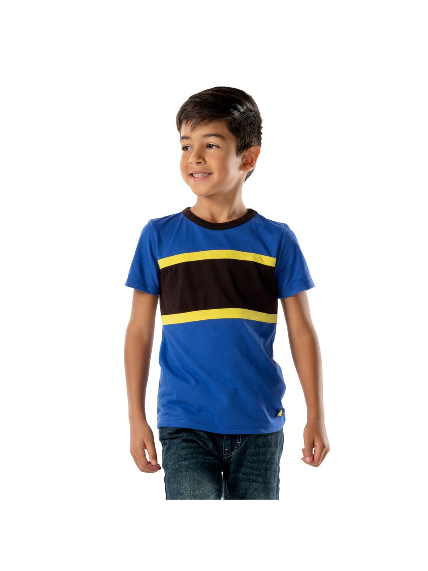 Cherry Crumble By Nitt Hyman Boys Blue Striped T-Shirt