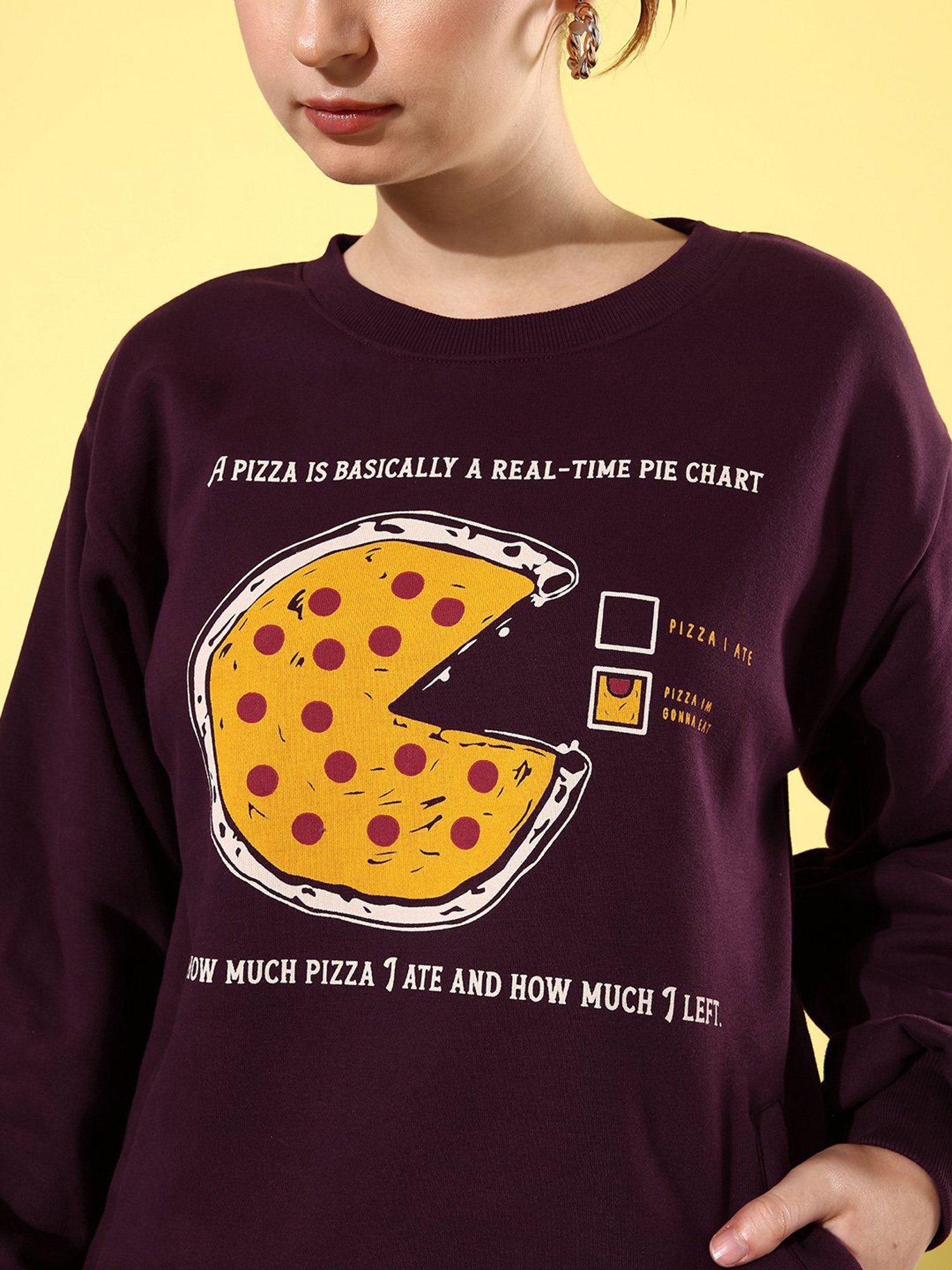 Difference of Opinion Wine Fleece Graphic Print Oversized Sweatshirt