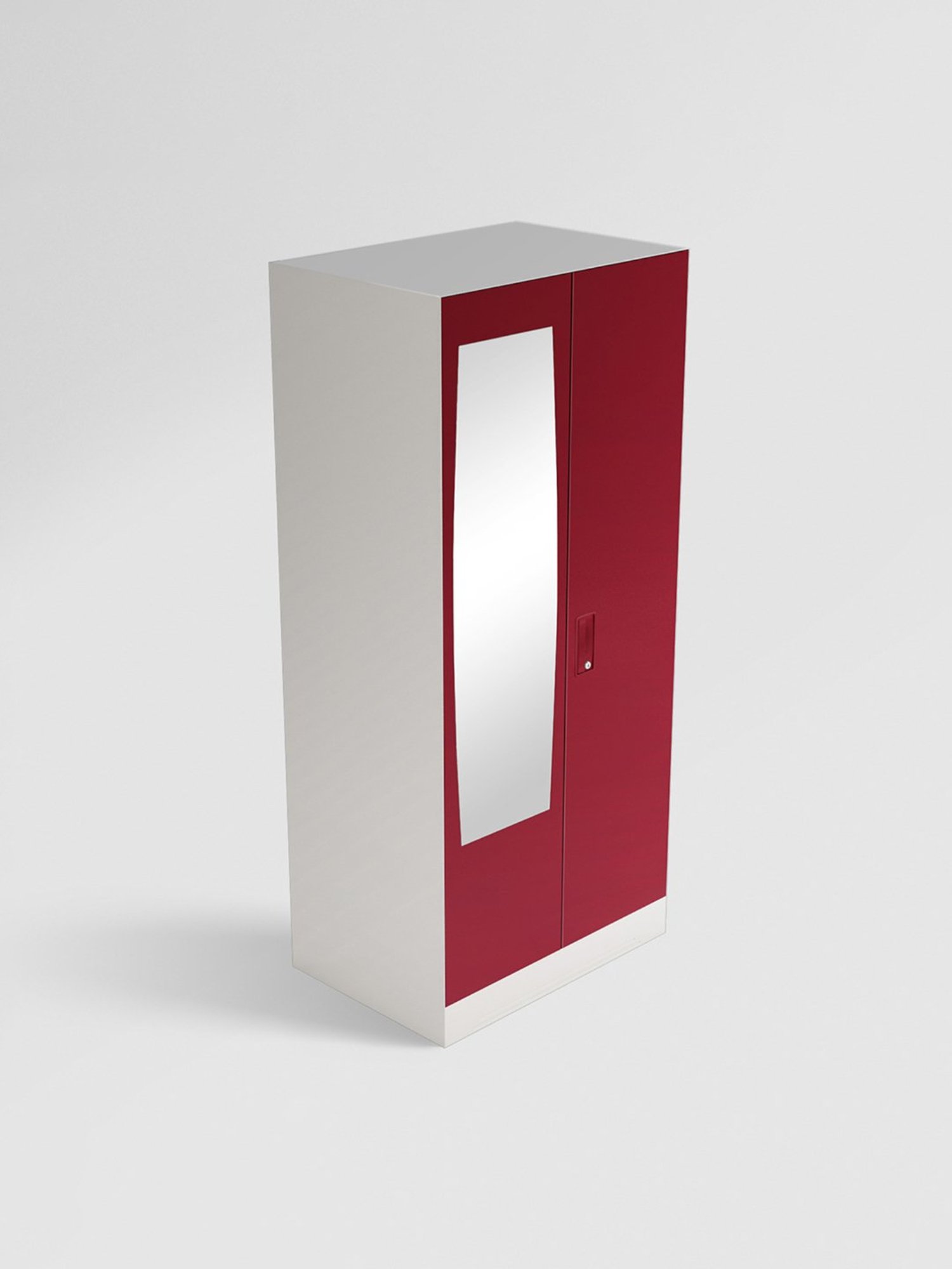 Godrej Interio Slimline 2-Door Steel Almirah, Red (1-Year Warranty, 1 Locker)