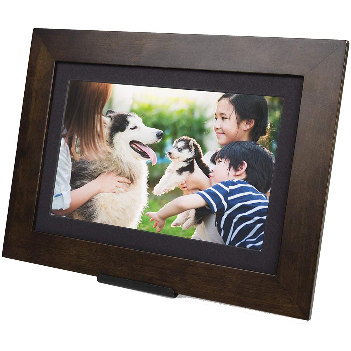 SimplySmart Home 8" FHD PhotoShare Friends & Family Smart Frame, Dark Espresso