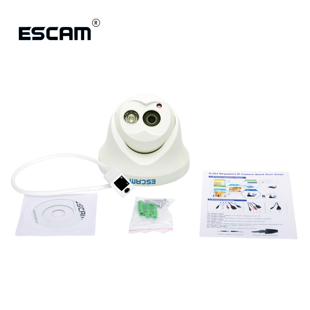 Escam QD100 720P IP Camera Network IR-Cut P2P IR Night Vision Motion Detection Support Onvif Camera
