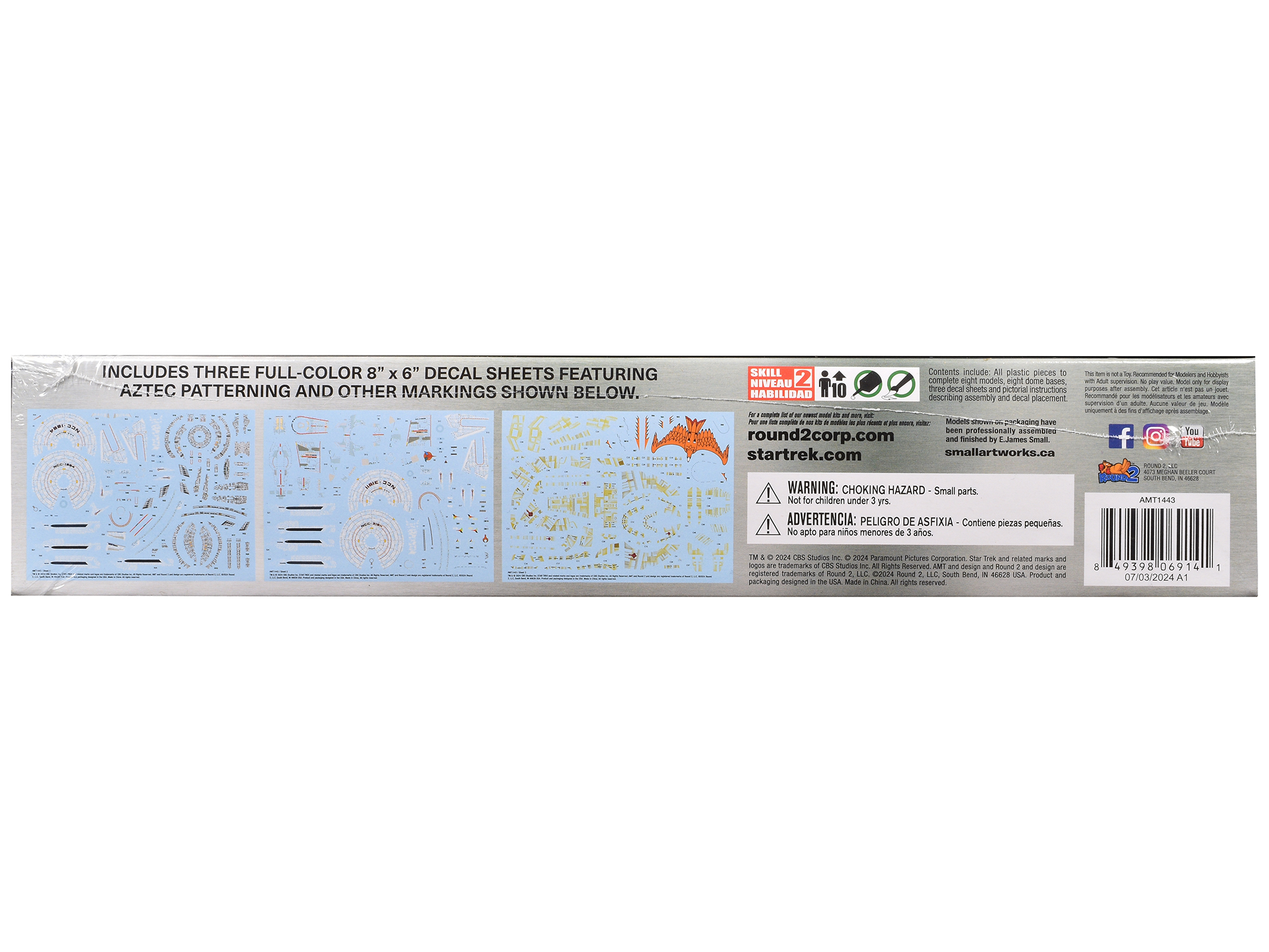 Skill 2 Model Kit U.S.S. Enterprise NCC-1701 Refit Starship "Star Trek" 1/537 Scale Model by AMT