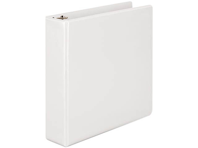 Wilson Jones 363-44W Vinyl Round Ring Locking View Binder, 2" Capacity, White