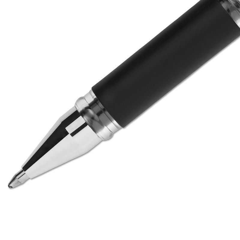 uni-ball 207 Impact Stick Gel Pen, Bold 1mm, Black Ink, Silver/Black Barrel 65800