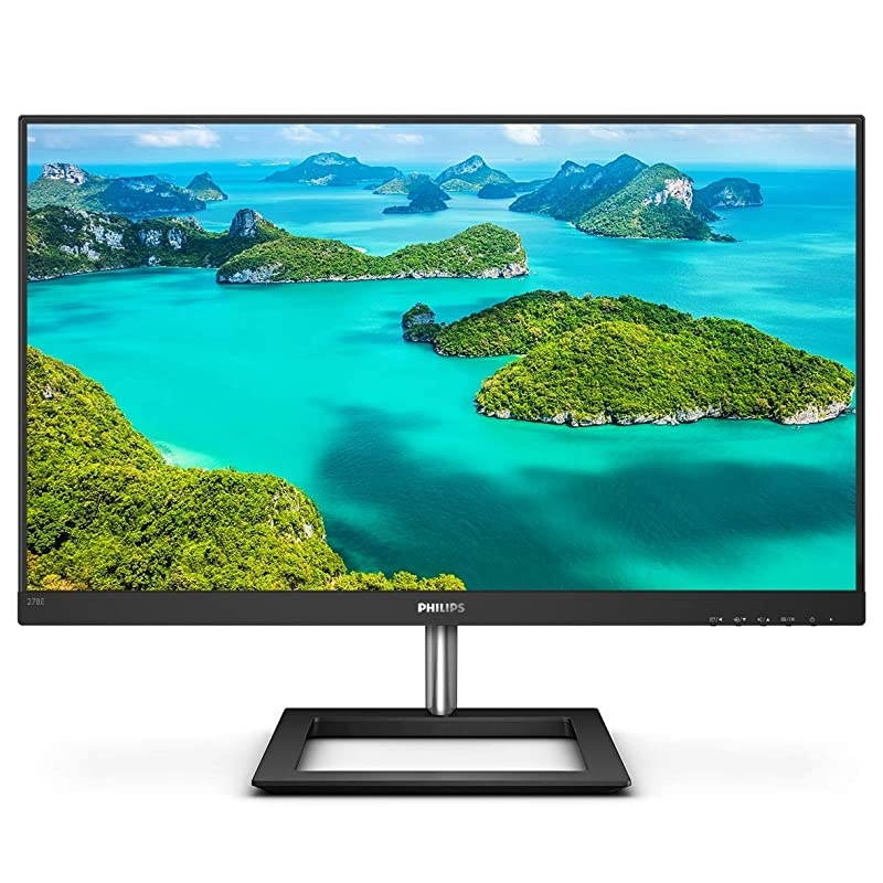 278E1A 27" Frameless Monitor, 4K UHD IPS, 109% sRGB, Speakers, VESA, 4Yr Advance Replacement Warranty