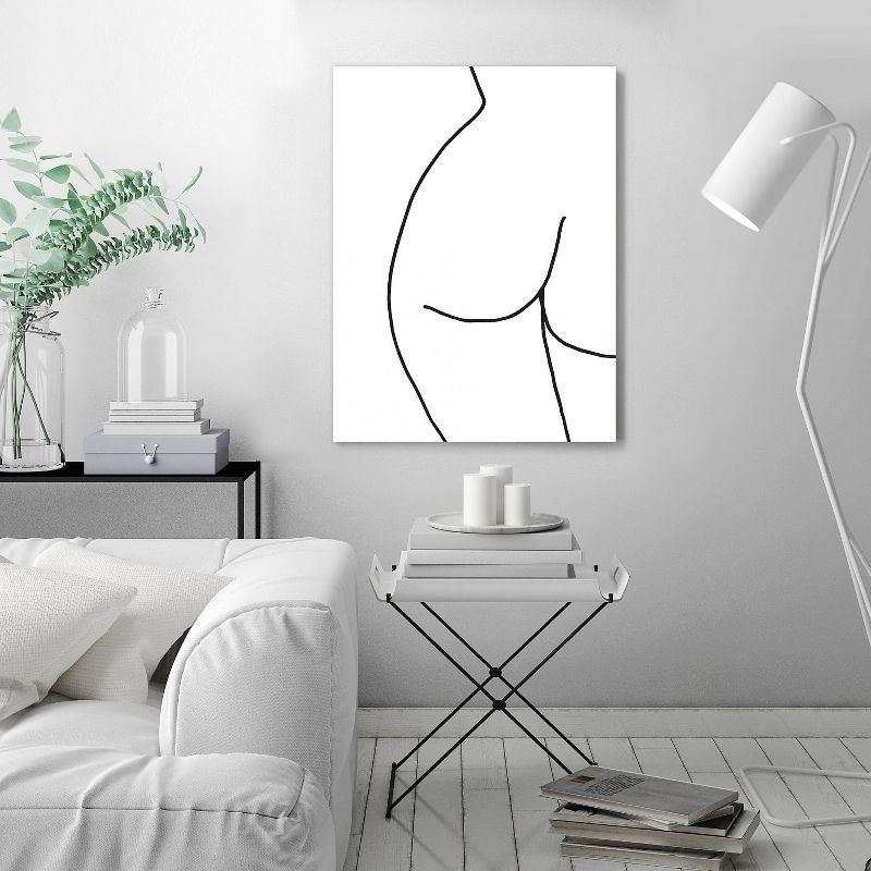 Americanflat One Line Face Drawing by Roseanne Kenny Wall Art Canvas - 11" x 14"