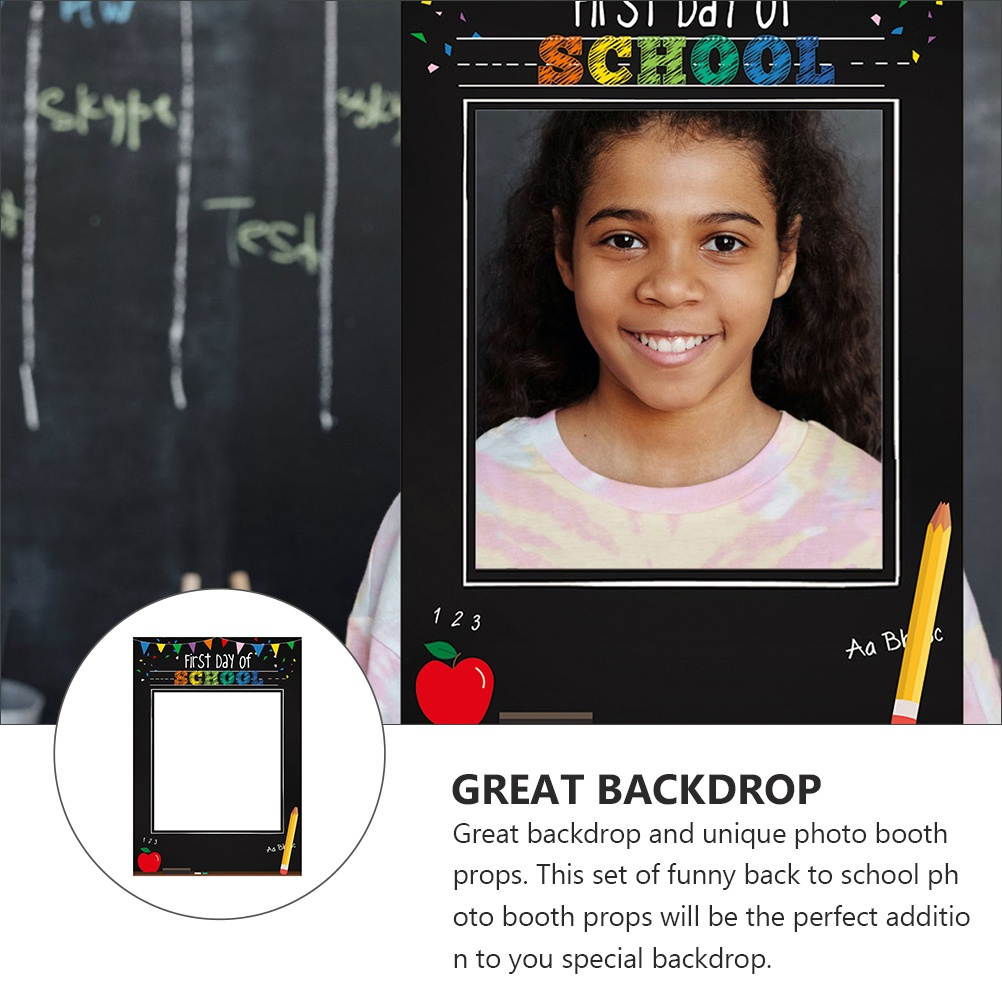 First Day of School Photo Booth Props Frame for Classroom Decor Party Favors