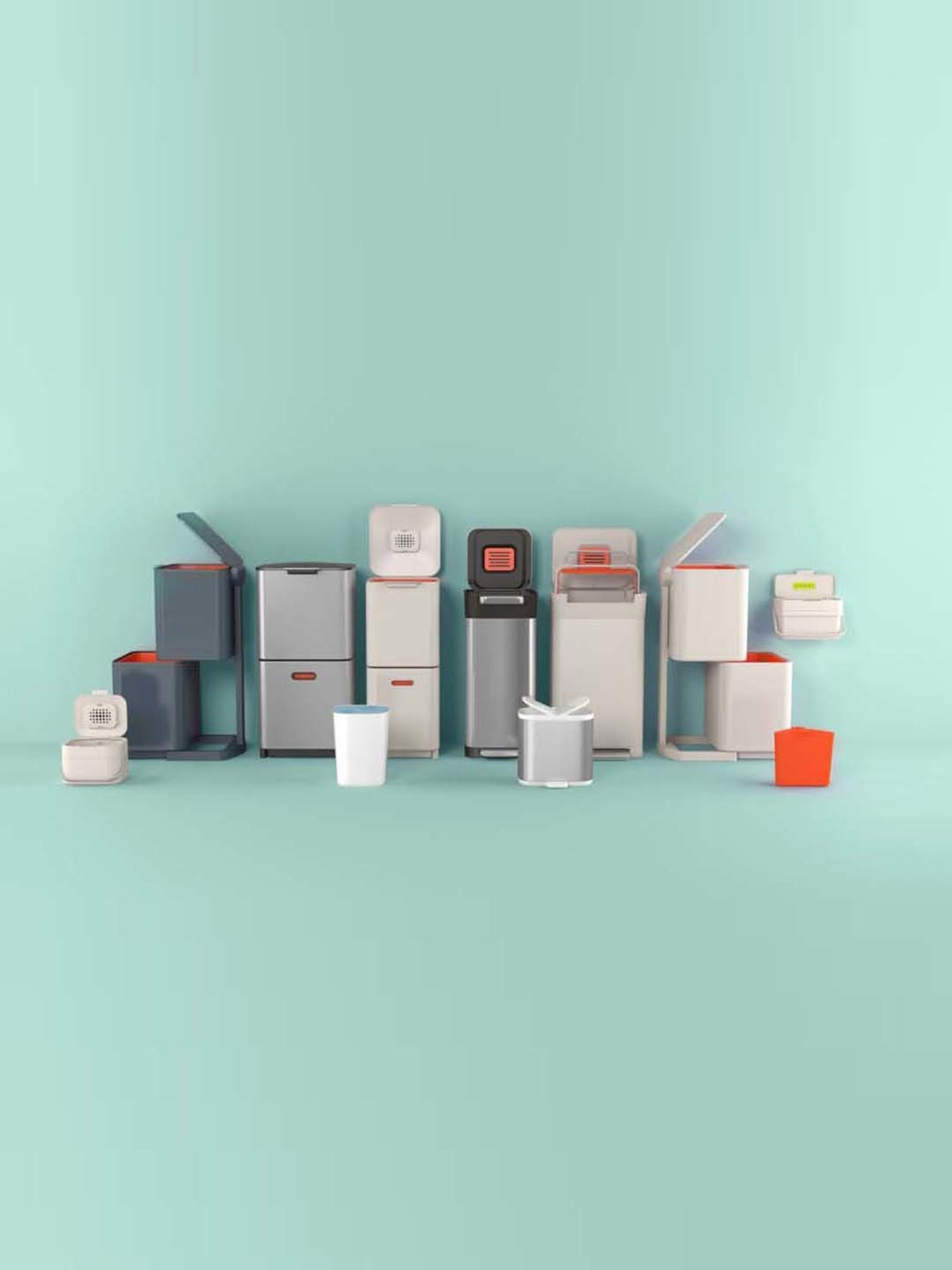 Joseph Joseph White & Blue Plastic Waste Separation Bin - Set of 1