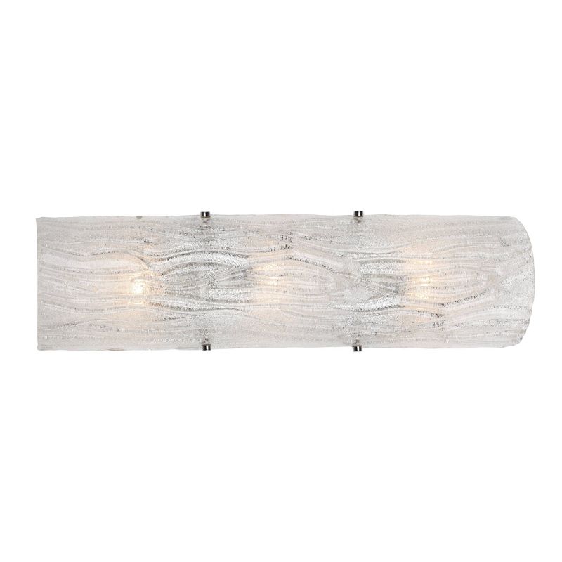 22" Brilliance 3 Light Bath Wall Sconce Polished Chrome Finish/Bright Ice Glass - Varaluz