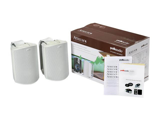 Polk Audio Atrium8 SDi High Performance All Weather Outdoor Loudspeaker with Dual Tweeters and PowerPort Bass Venting (White/Single)