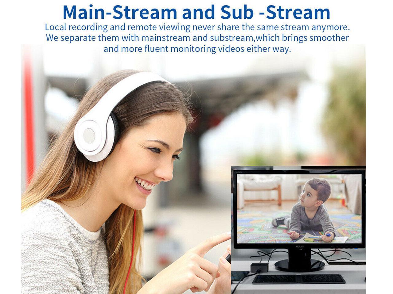 CamHi IMX335 4MP 5MP wireless ip camera outdoor IR 128GB SD card speaker MIC P2P