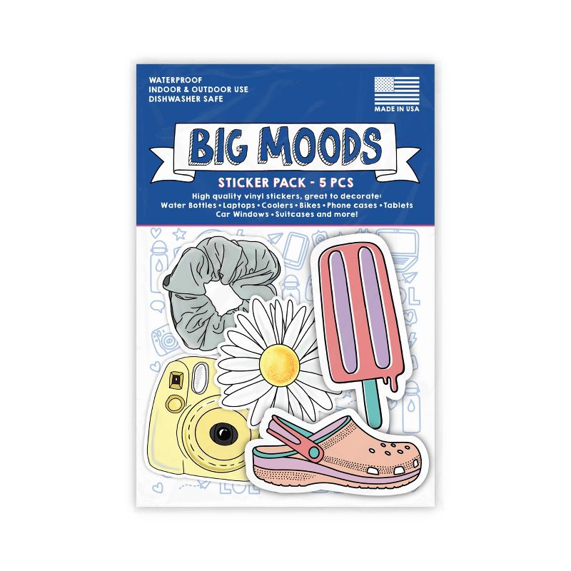 Big Moods VSCO Aesthetic Sticker Pack 5pc