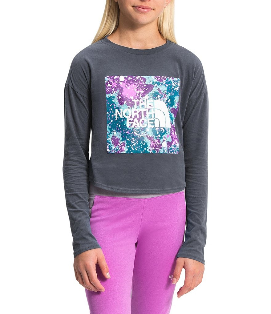The North Face Little/Big Girls 6-18 Long-Sleeve Box-Fill Logo Tee
