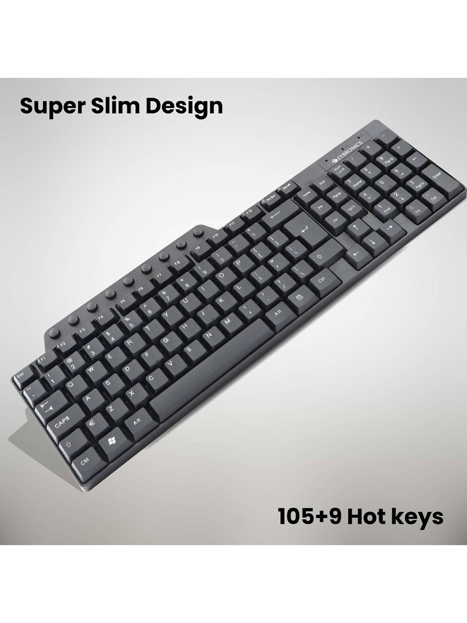 Zebronics Zeb-Judwaa 555 Wired Keyboard & Mouse Combo (Black)