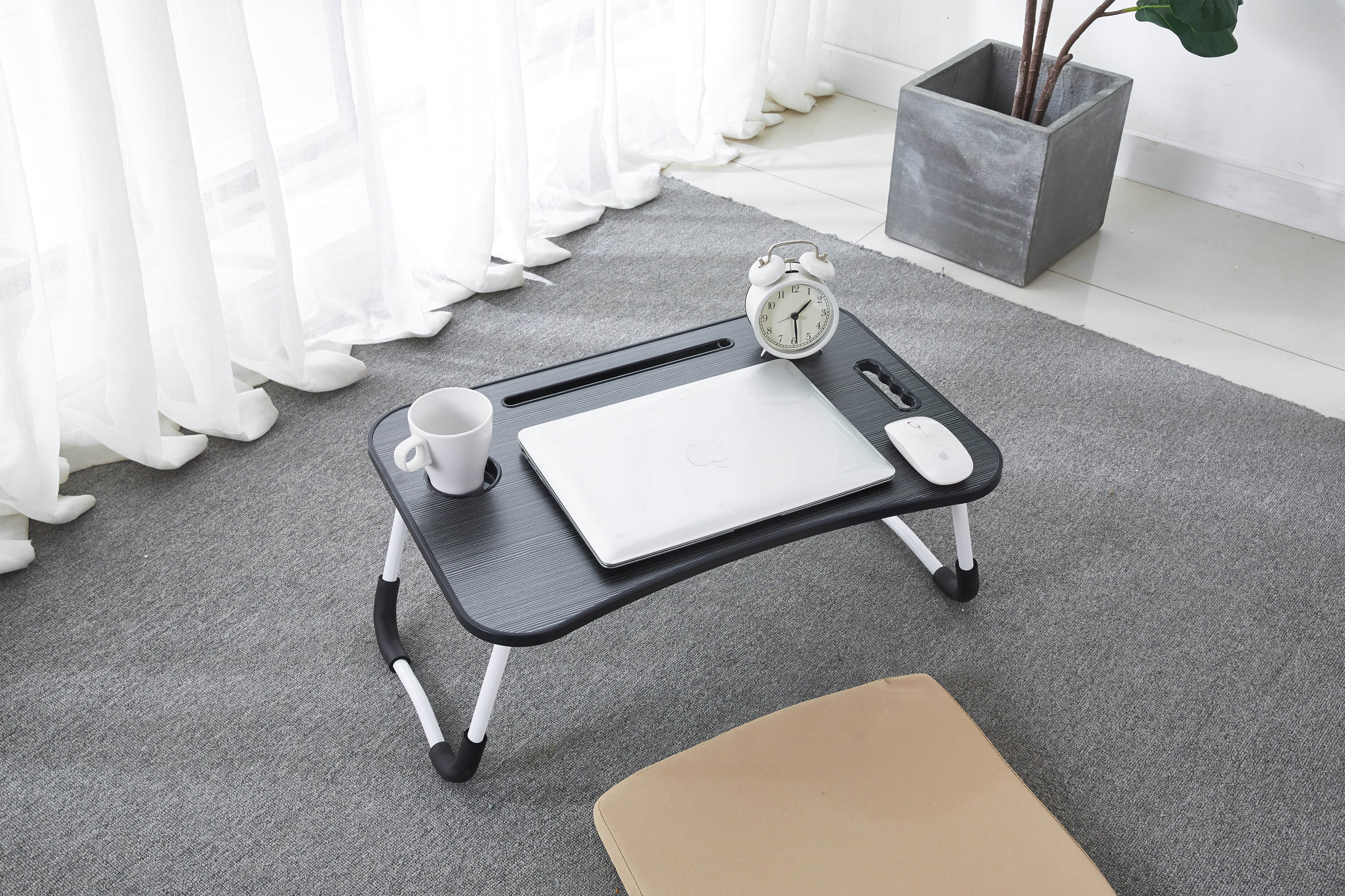 Laptop Desk,  Portable Laptop Bed Tray Table Notebook Stand Reading Holder with Foldable Legs & Cup Slot for Eating Breakfast, Reading Book, Watching Movie on Bed/Couch/Sofa