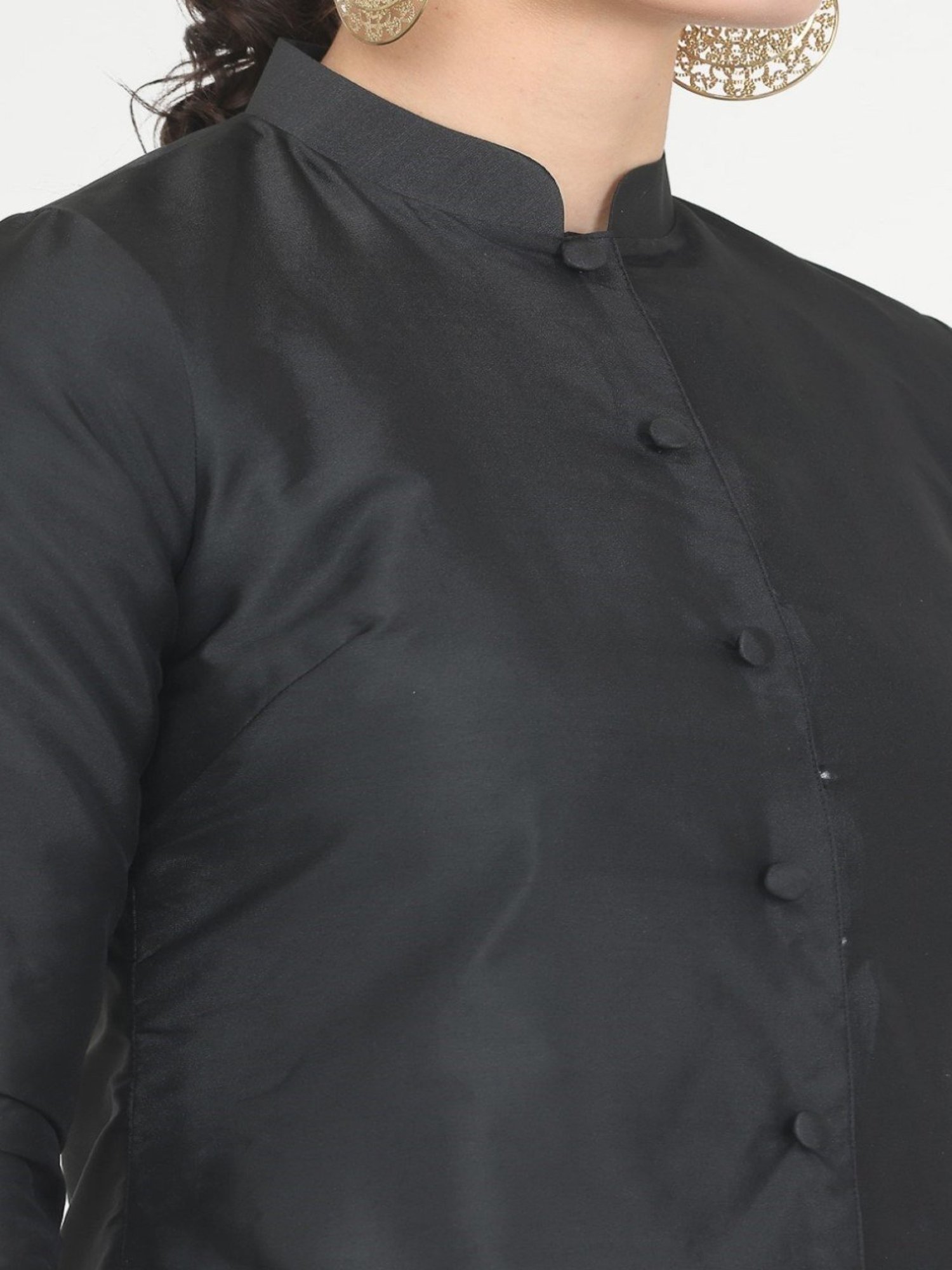 Kaanchie Nanggia Black Taffeta Jacket with Pant
