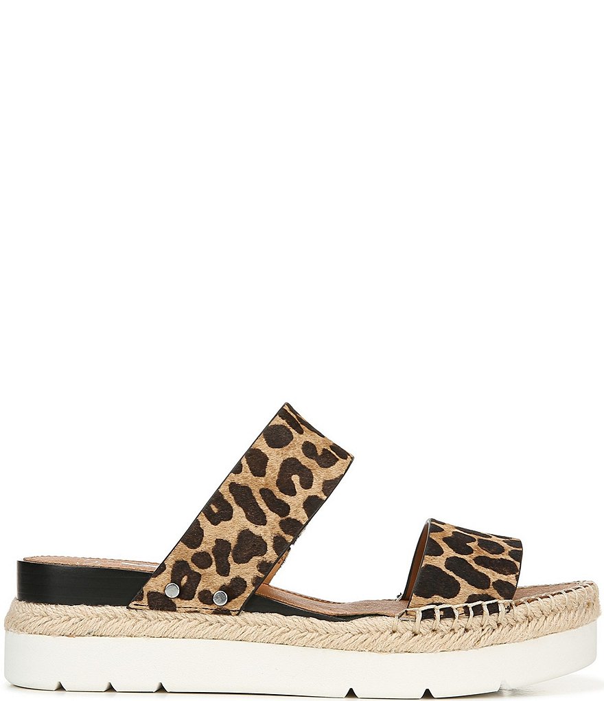 Sarto By Franco Sarto Cappy Leopard Print Calf Hair Espadrille Platform Sandals
