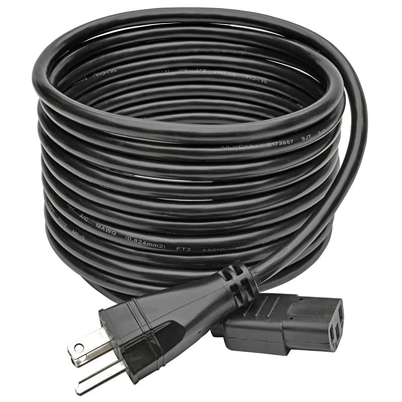 Hospital Medical Power Cord, 10A, 18AWG, 5-15P to C13, 15' (P006-015-HG10)