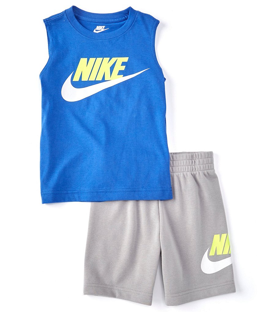 Champion Little Boys 2T-7 Short-Sleeve Script Logo Tee & Short Set