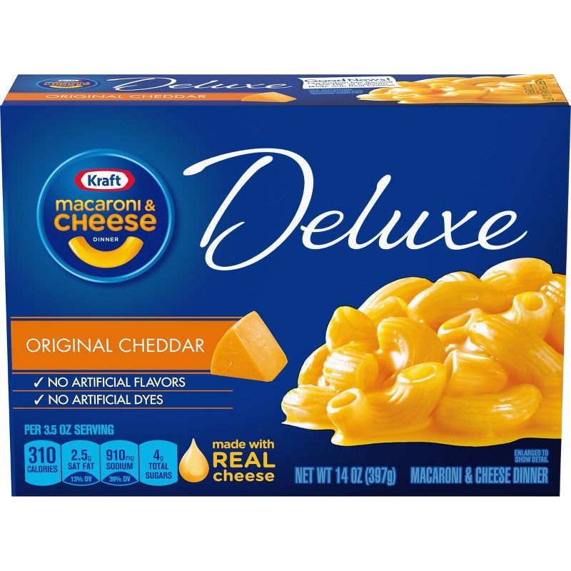 Kraft Deluxe Original Cheddar Macaroni & Cheese Dinner 14oz