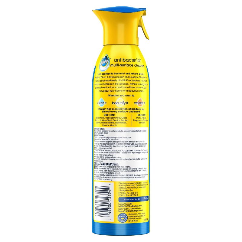 Pledge Multi Surface Antibacterial Everyday Cleaner 9.7oz