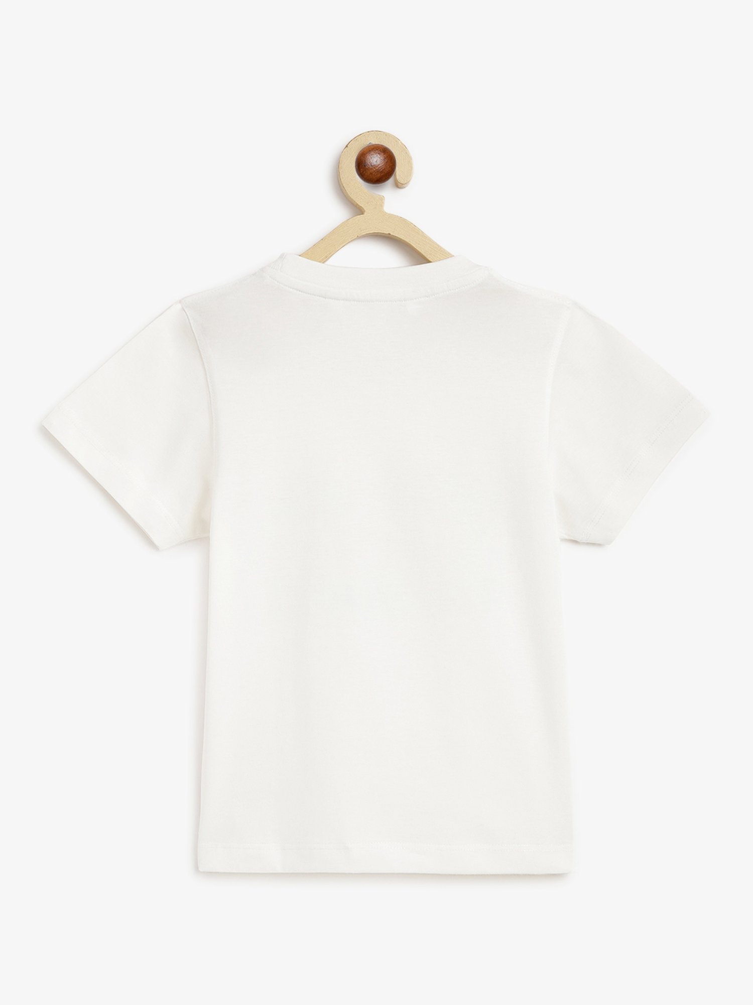 Campana Kids White Printed T-Shirt
