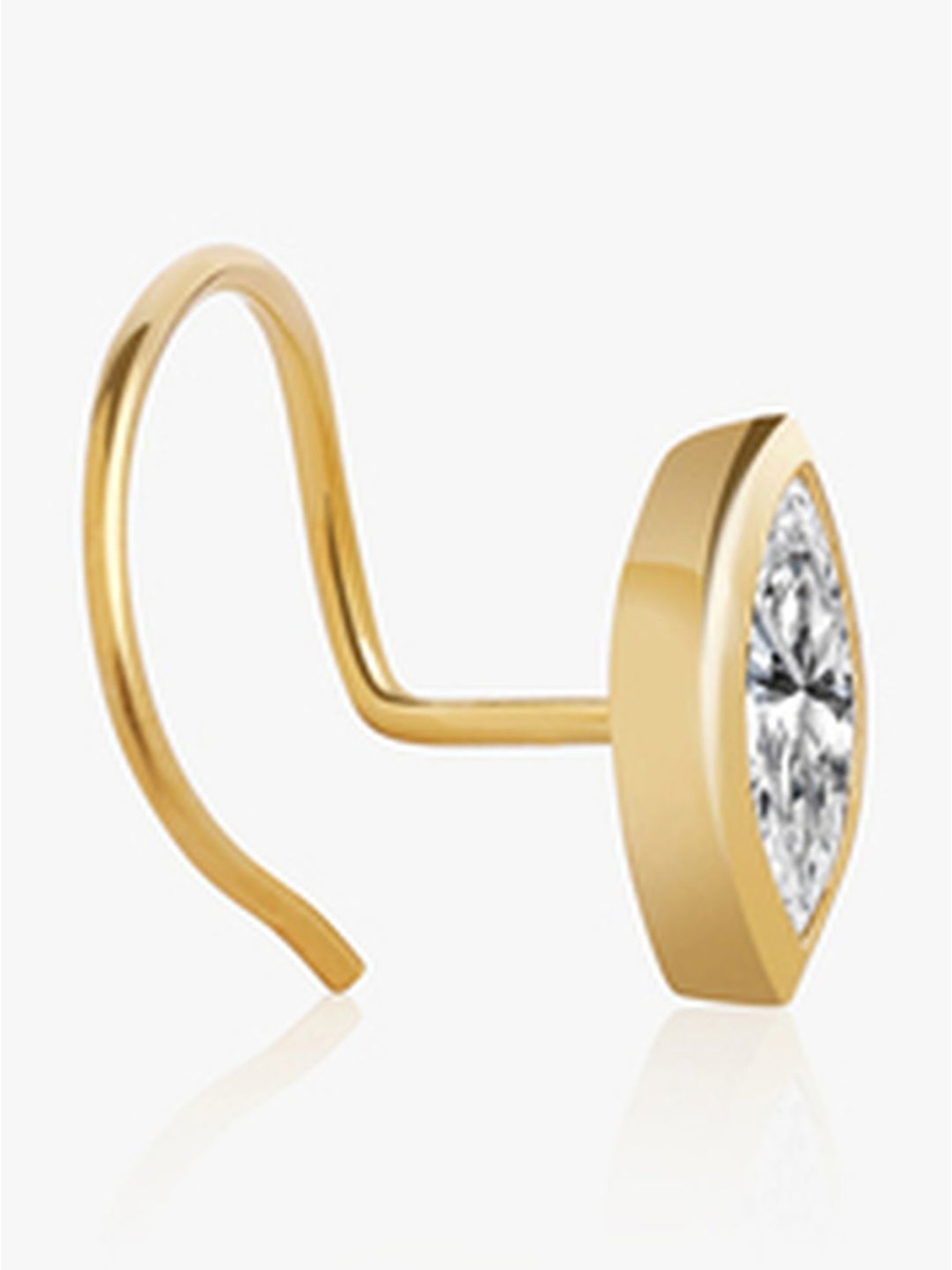 March by FableStreet 18k Gold-Plated 92.5 Sterling Silver Marquise Nosepin for Women