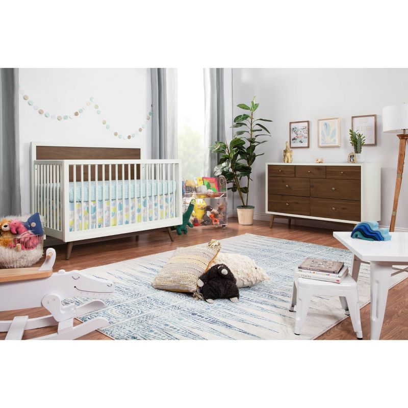 Babyletto Palma Mid-Century 4-in-1 Convertible Crib - Walnut