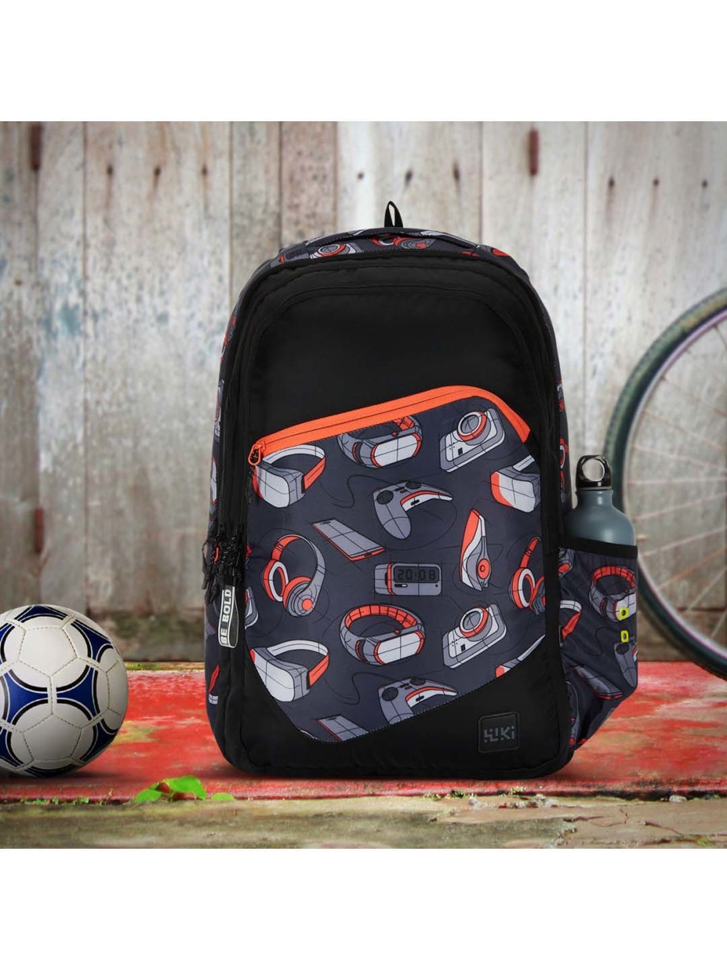 Wiki 37 Ltrs Black Medium Backpack