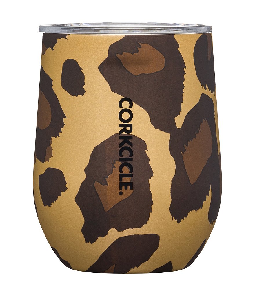 Corkcicle Stainless Steel Triple-Insulated Luxe Leopard 12-oz Stemless Wine Cup