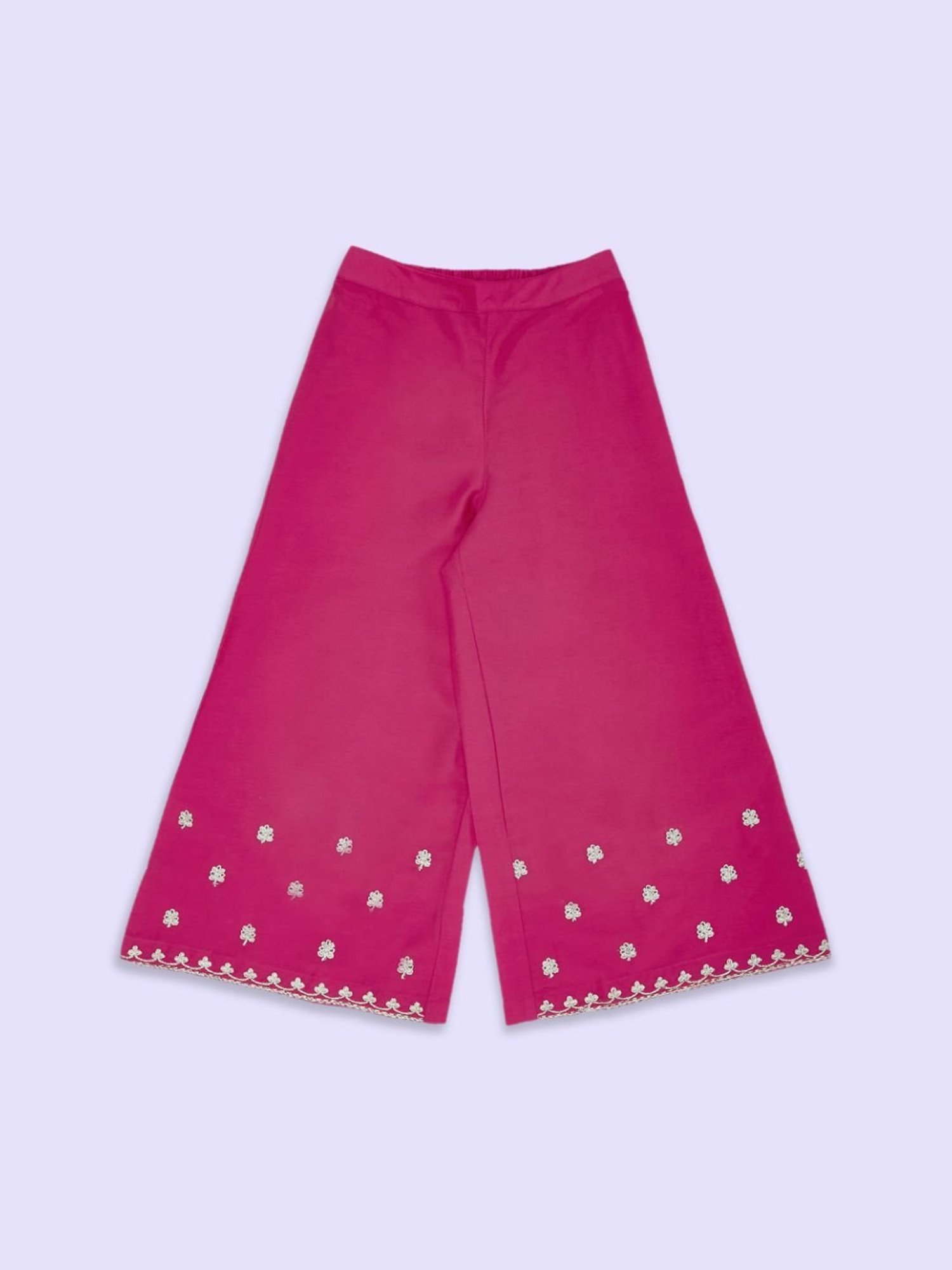 Akkriti by Pantaloons Kids Fuchsia Pink Embroidered Kurta Set