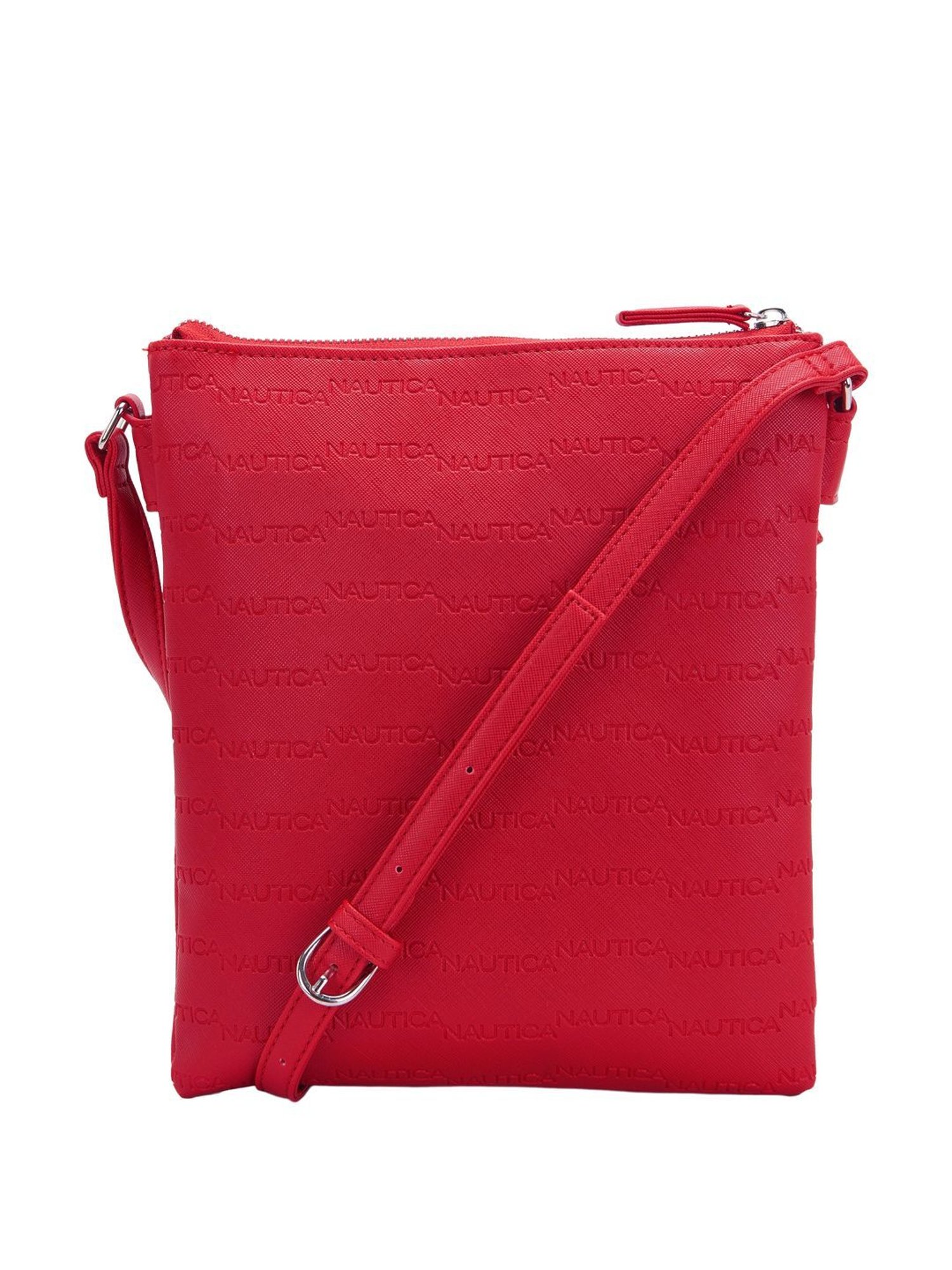 Nautica Red Solid Medium Sling Handbag