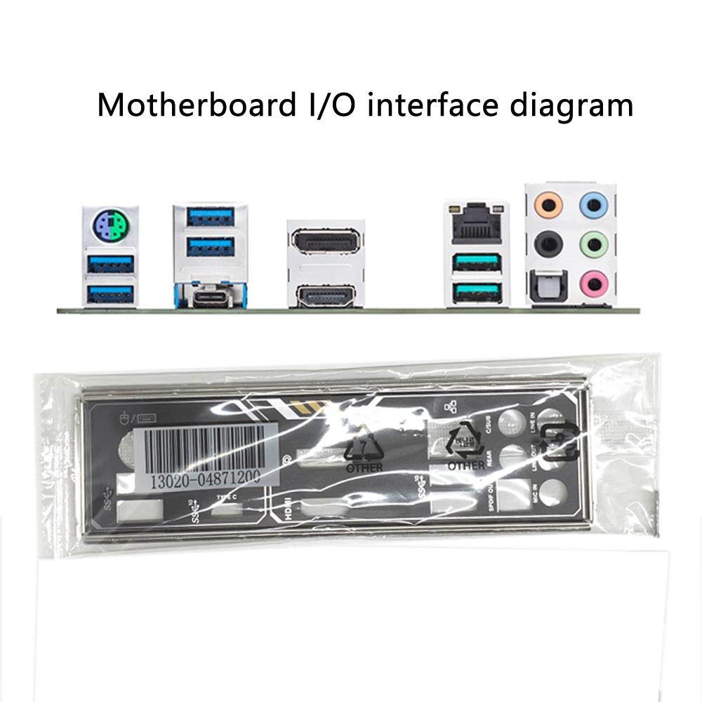 IO SHIELD back plate for ASUS TUF GAMING X570-PLUS ( BLACK-NO WIFI)