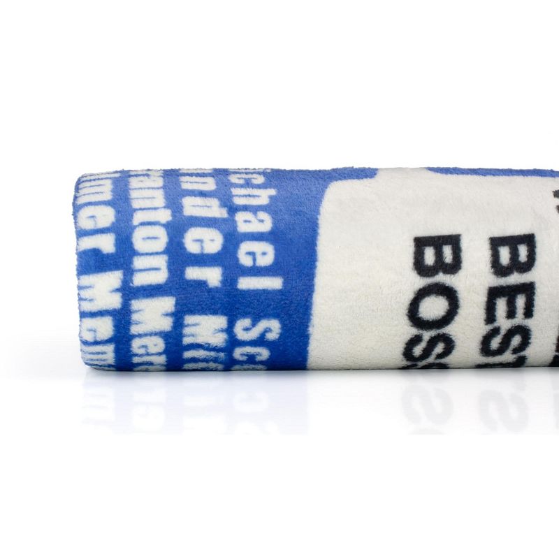 Just Funky The Office Iconography Fleece Blanket | 45 x 60-Inch Fun Throw Blanket