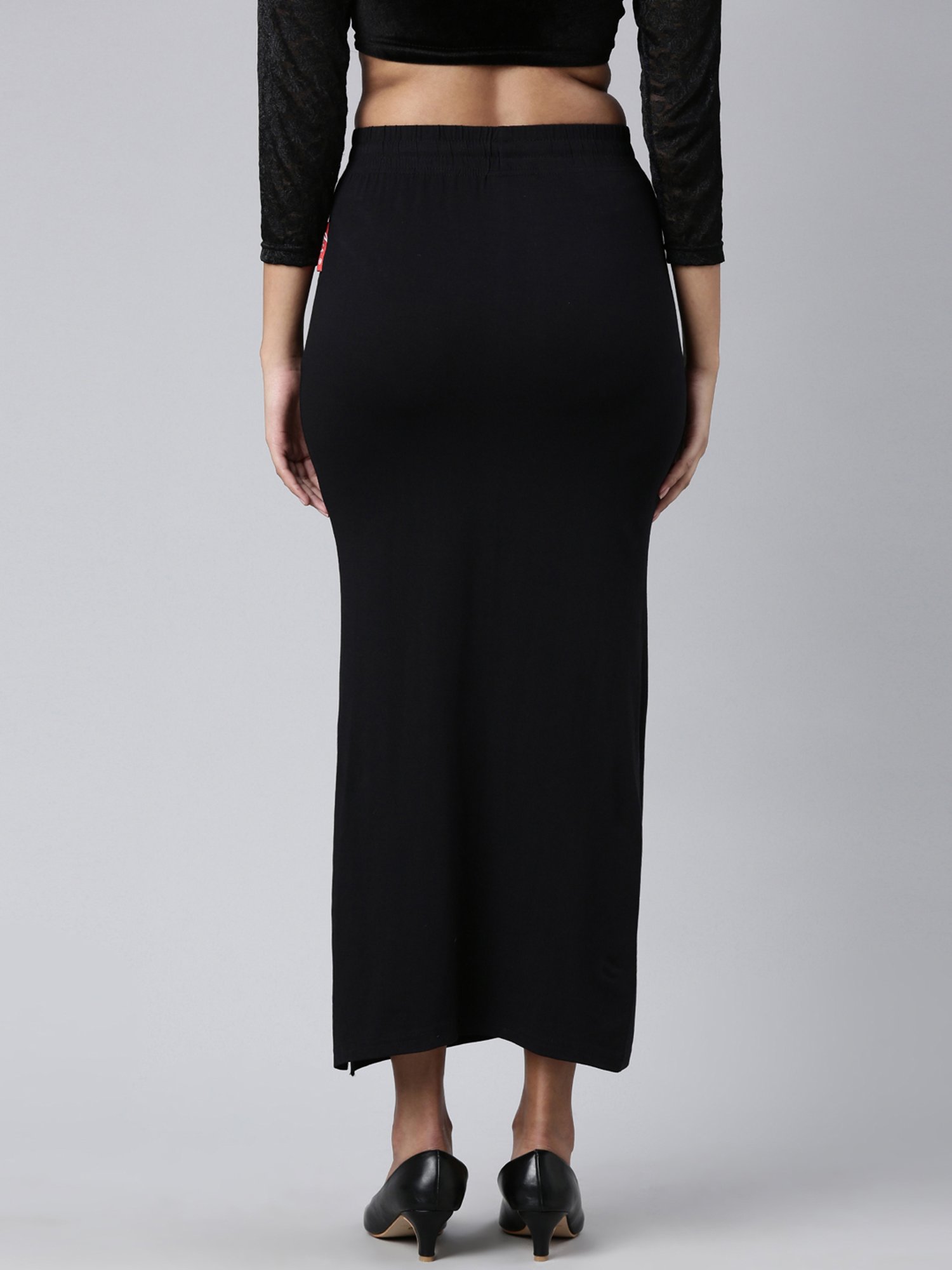 JCSS Black Cotton Saree Shapewear