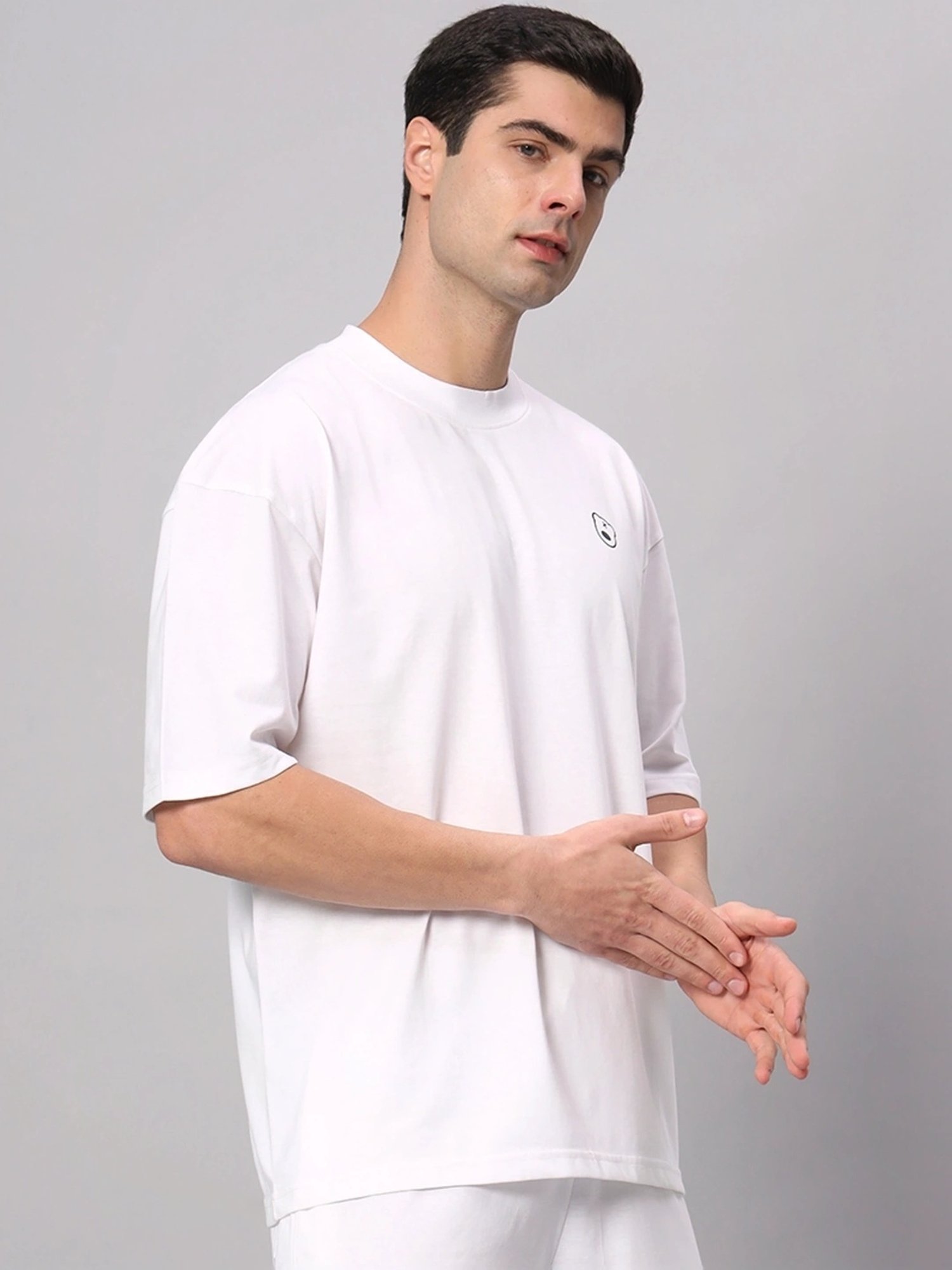 Griffel White Cotton Loose Fit T-Shirt