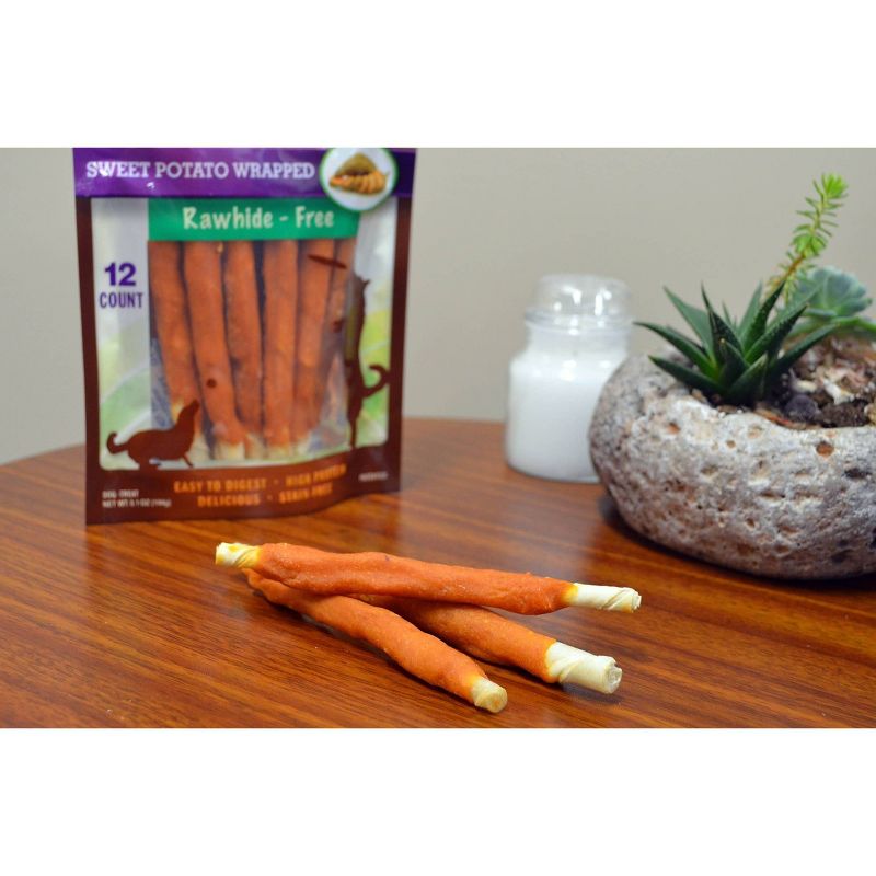 Pork Chomps Sweet Potato Chewy Treats Dog Treats - 12ct