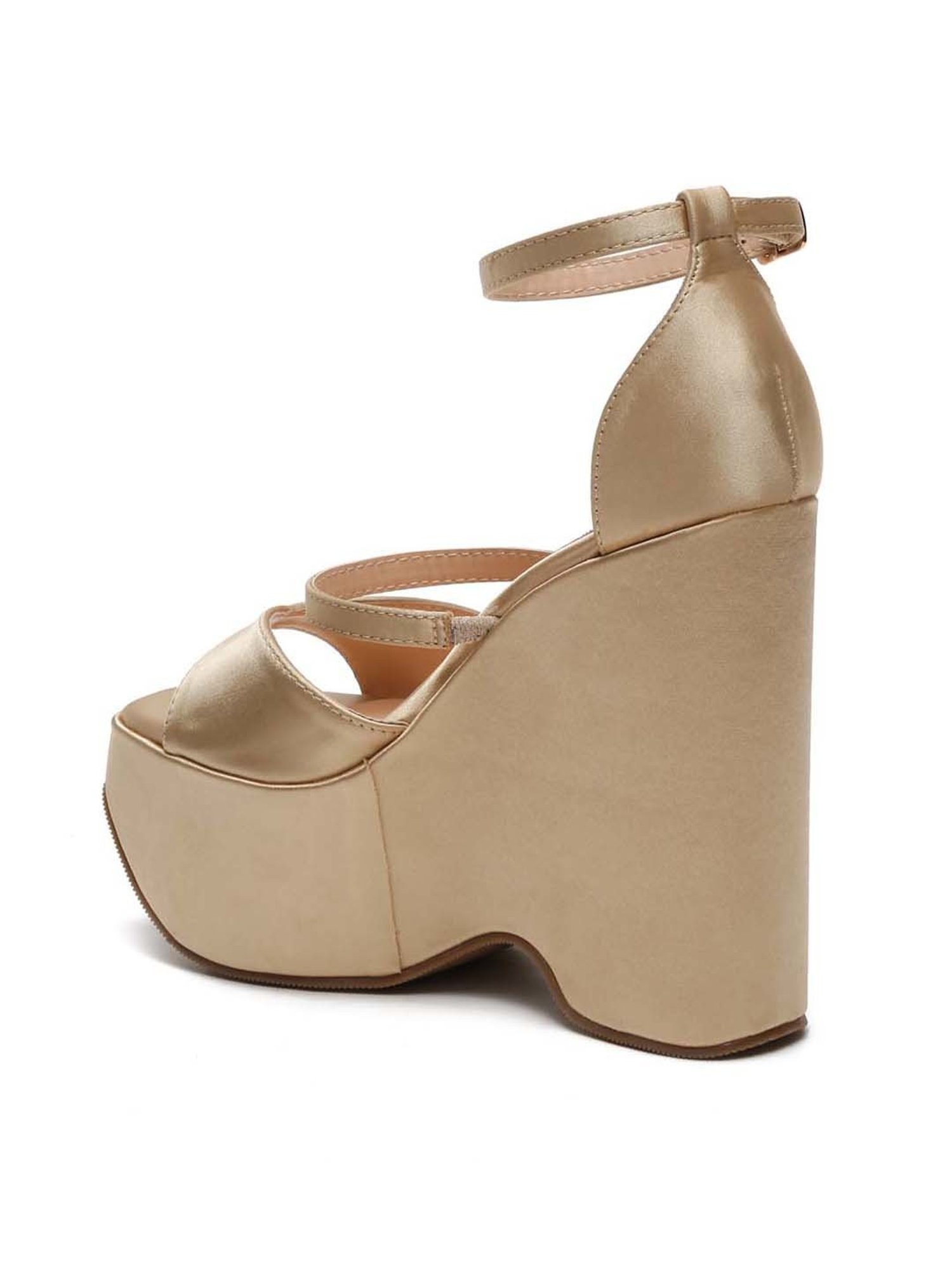 Flat N Heels Women's Golden Ankle Strap Sandals