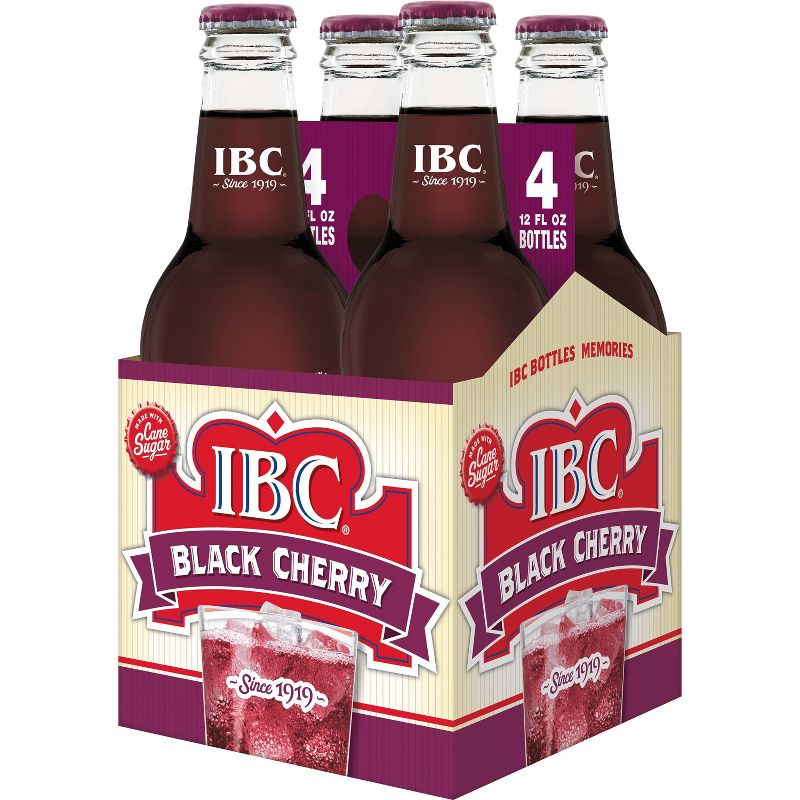 IBC Black Cherry Made with Sugar - 4pk/12 fl oz Glass Bottles