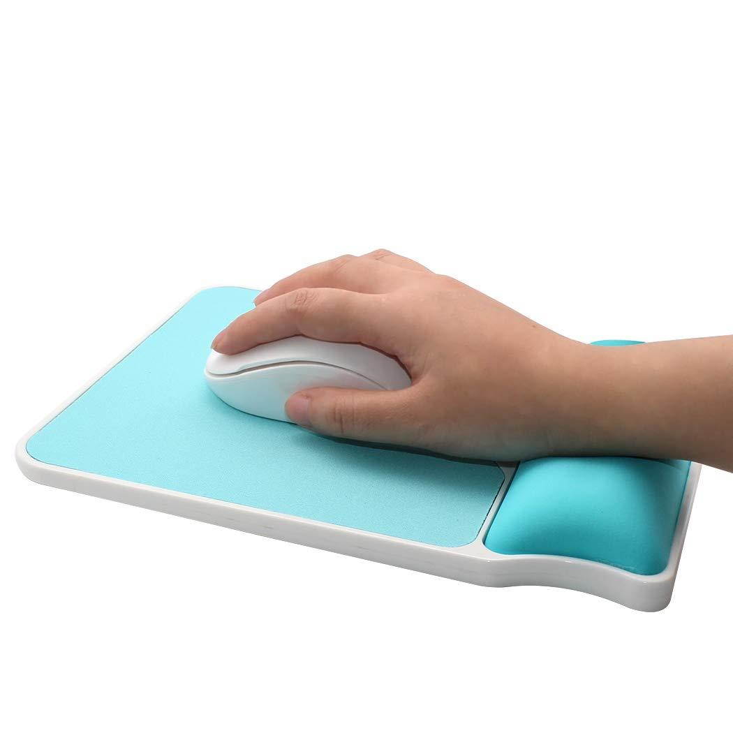 Zoohot Superfine Fibre Soft Memory Foam Mouse Pad with Wrist Rest, Mouse Mat with Non-Slip Base for Computer, Laptop, Mac, Gaming & Office - Green