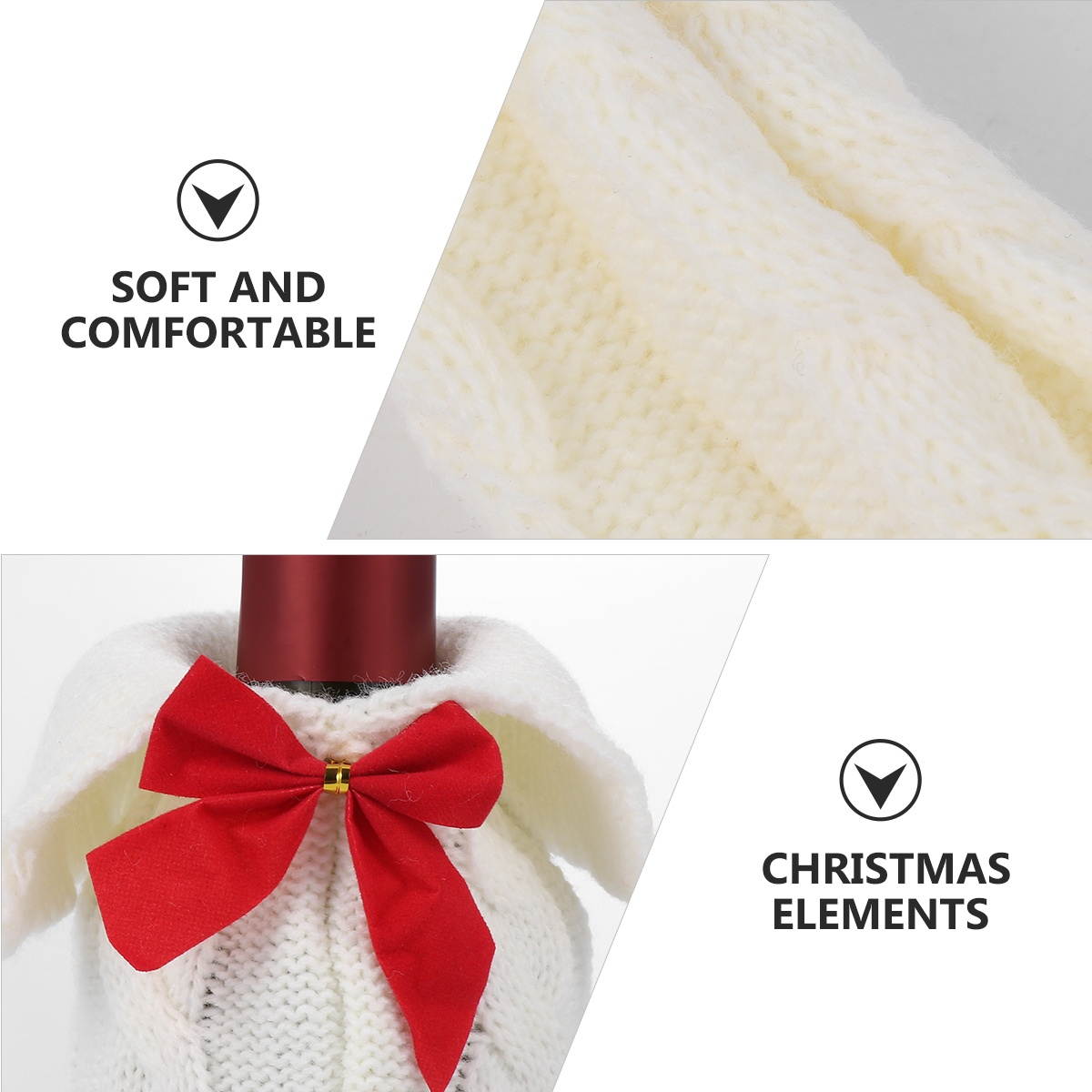 1 Pc Portable Flexible Bottle Clothes Adorable Red Wine Bottle Cover (Red)