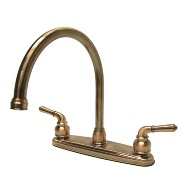 Kingston Brass GKB796LS Water Saving Magellan Centerset Kitchen Faucet, Antique Copper