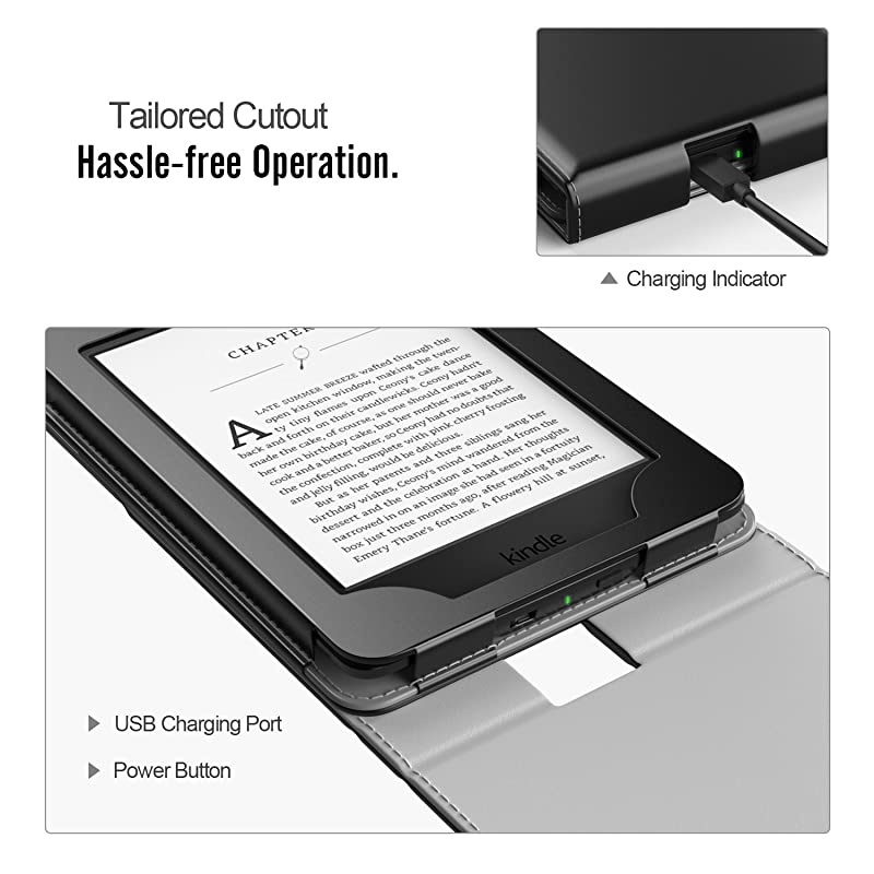 Case Fits Kindle Paperwhite 10th Generation 2018 Releases Premium Vertical Flip Cover with Auto WakeSleep Compatible for  Kindle Paperwhite 2018 EReader Lucky Tree
