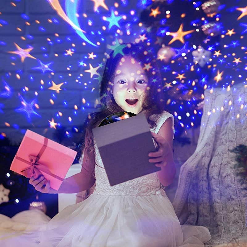 Night Light Star Projector Lights for Room LED Light Projector for Bedroom Bedside Lamp 8 Lighting Modes Adjustable Brightness 360&deg; Rotation Suitable for Living Room PartyRoom