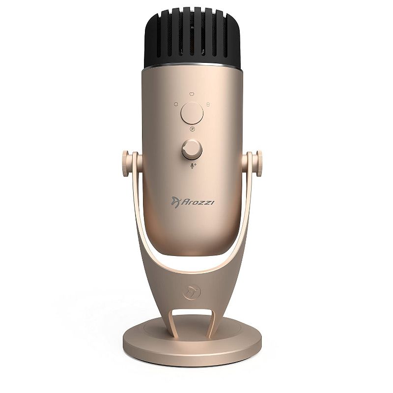 Arozzi Colonna USB Microphone for Streaming and Gaming - Gold (COLONNA-GOLD)