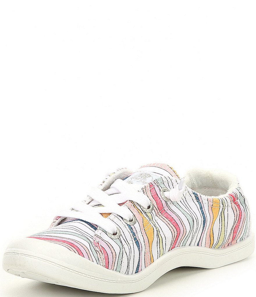 Roxy Bayshore III Canvas Striped Slip-On Sneakers