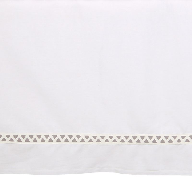 The Peanutshell Farmhouse Crib Skirt  - Gray