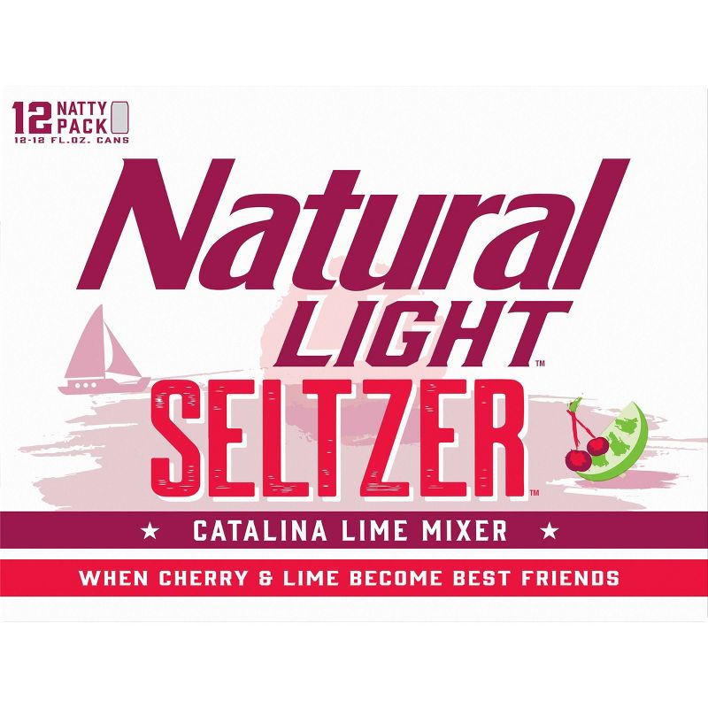 Natural Light Seltzer Catalina Lime Mixer - 12pk/12 fl oz Cans