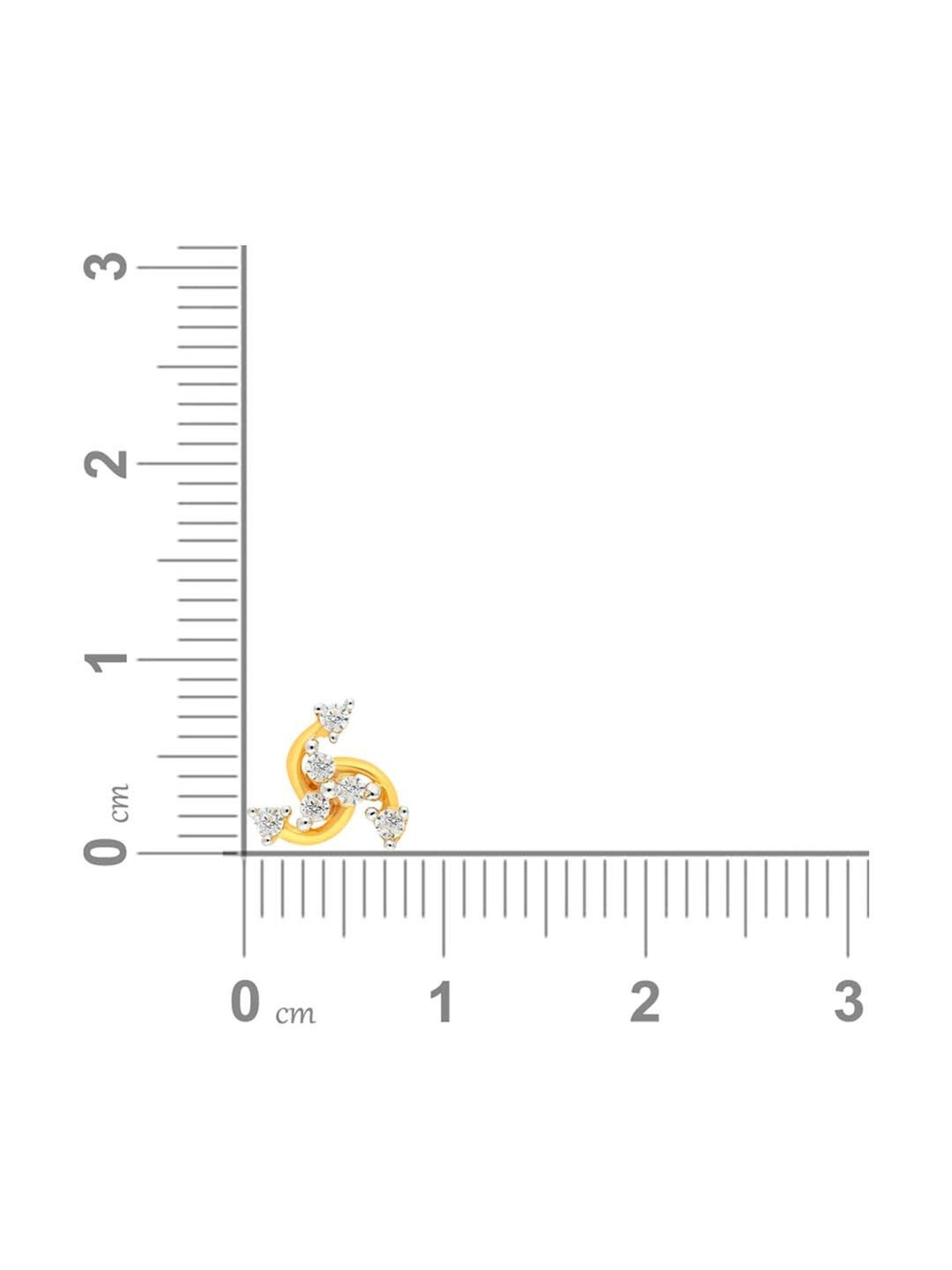 Malabar Gold and Diamonds 22k Gold Floral Nosepin for Women